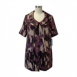 Simply Vera Vera Wang Watercolor Print Short-Sleeve Jacket – Size M (NWT)